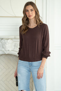 NEO ELASTIC HEM L/S TEE-BR