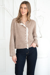 NYX RUFFLE DETAIL CARDIGAN