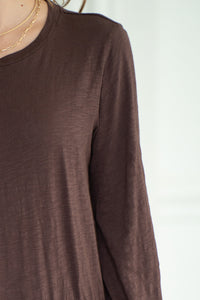 NEO ELASTIC HEM L/S TEE-BR