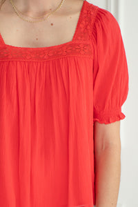 FAWN SQUARE NECK BLOUSE-CO