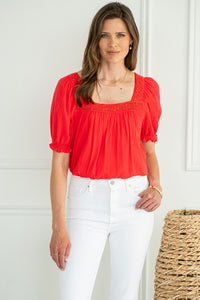 FAWN SQUARE NECK BLOUSE-CO