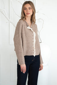 NYX RUFFLE DETAIL CARDIGAN