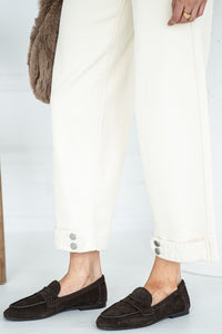 JORY  DOUBLE BUTTON SOFT CURVE JEANS