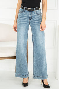 DREW WIDE LEG JEANS IN BLUE