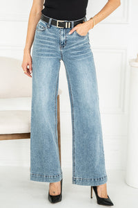 DREW WIDE LEG JEANS IN BLUE