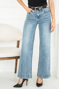 DREW WIDE LEG JEANS IN BLUE