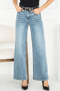 DREW WIDE LEG JEANS IN BLUE