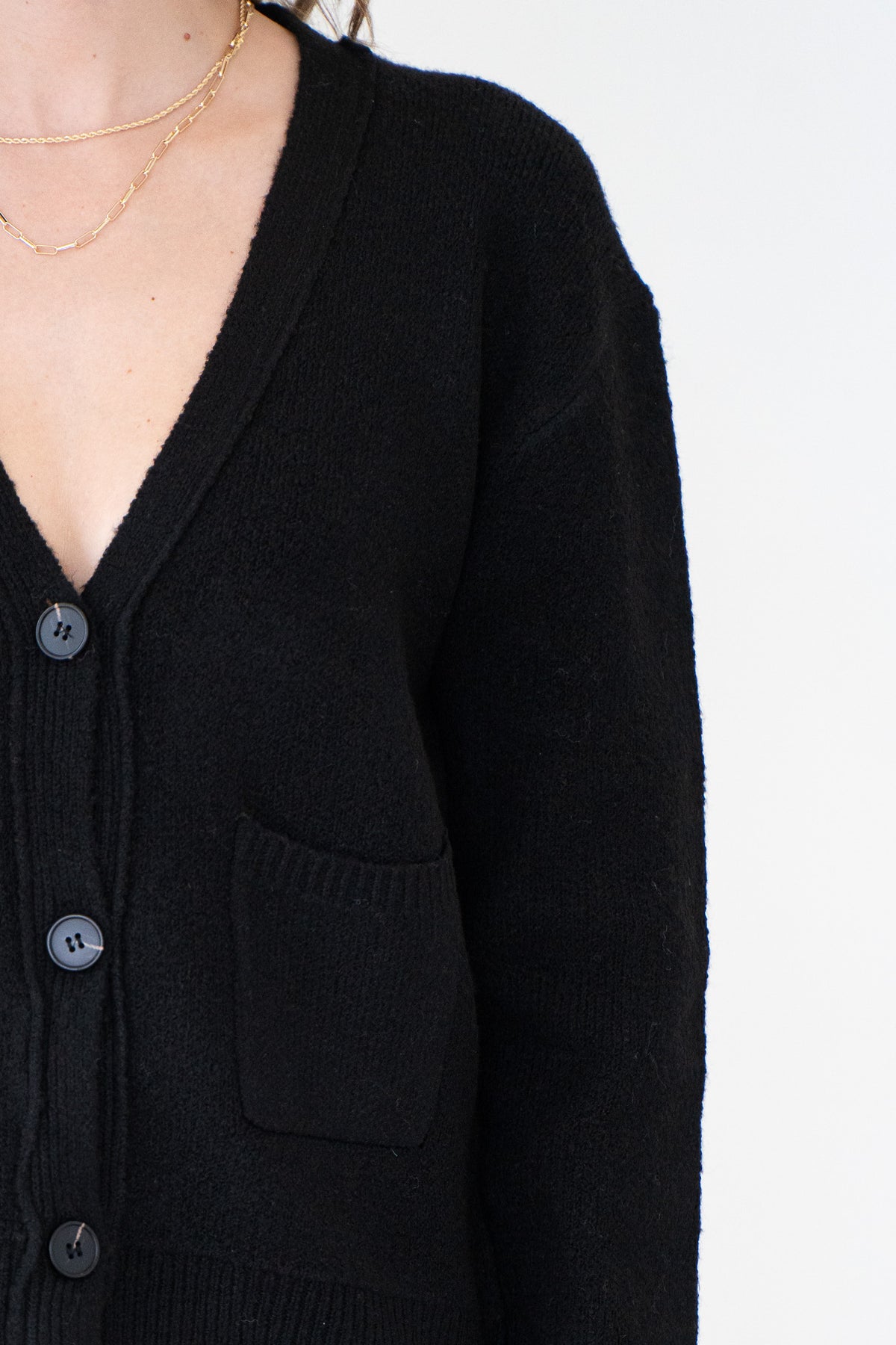 BRAXTON CARDIGAN-BK