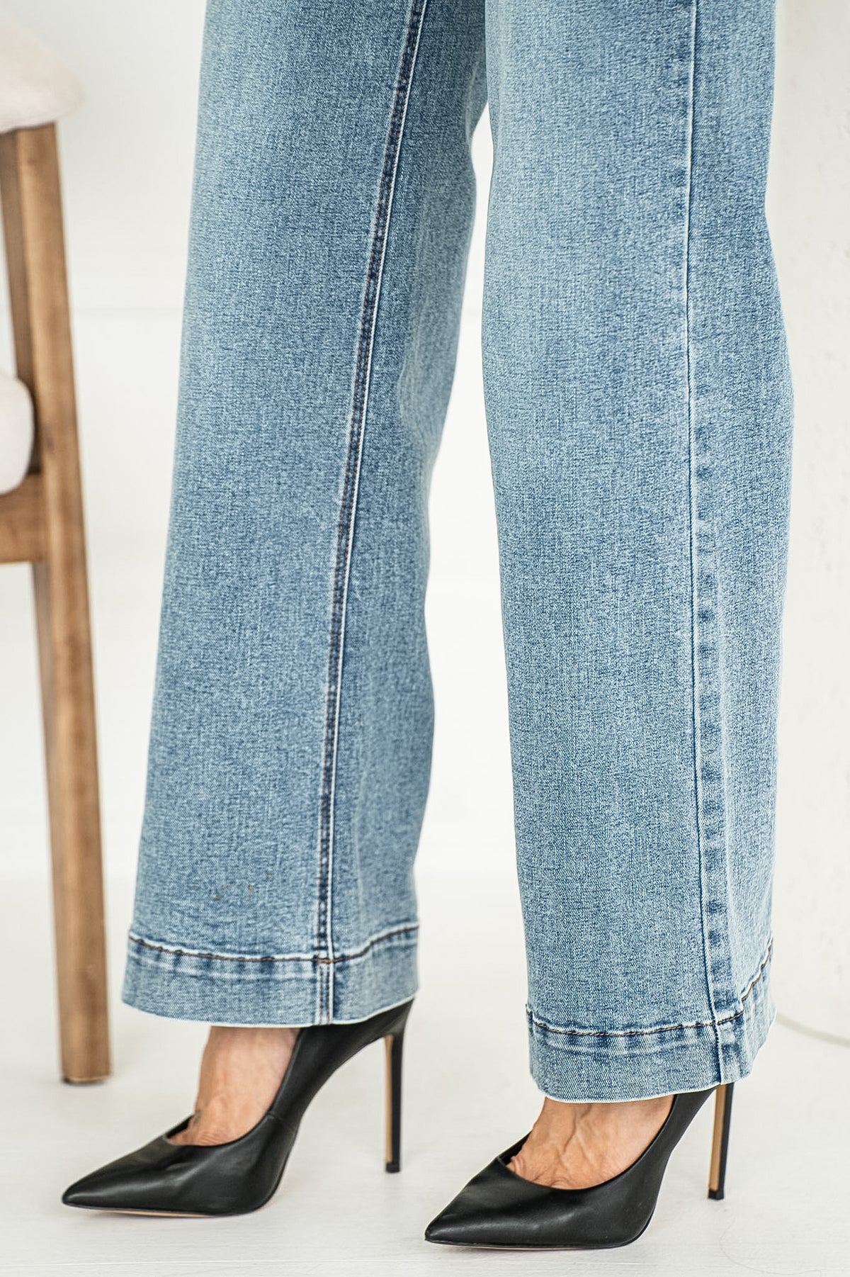 DREW WIDE LEG JEANS IN BLUE