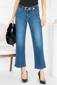 TOREY WIDE LEG JEANS IN DARK BLUE