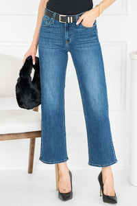 TOREY WIDE LEG JEANS IN DARK BLUE