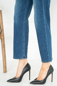 TOREY WIDE LEG JEANS IN DARK BLUE