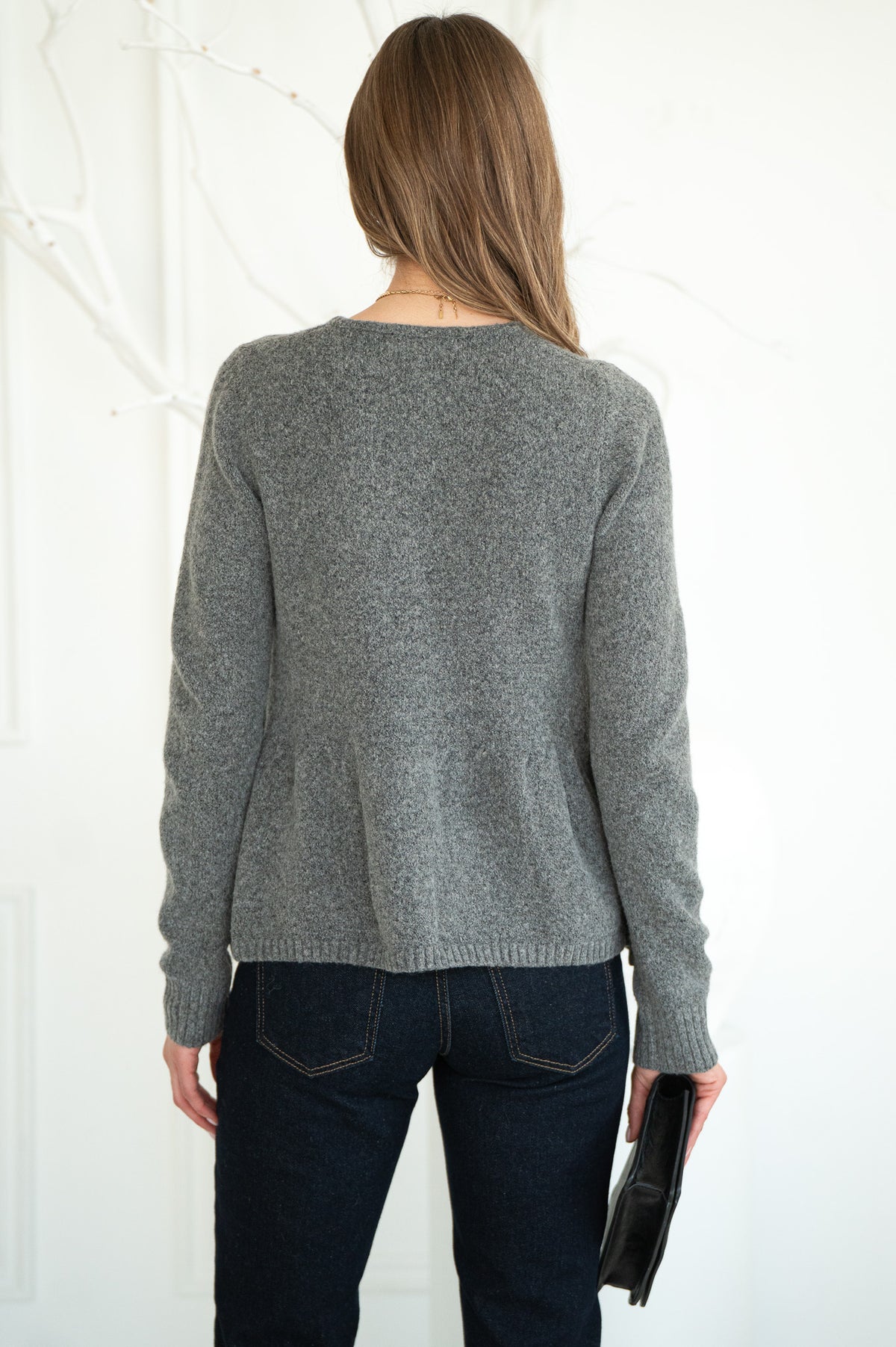 DAVIE CRYSTAL BUTTON CARDIGAN