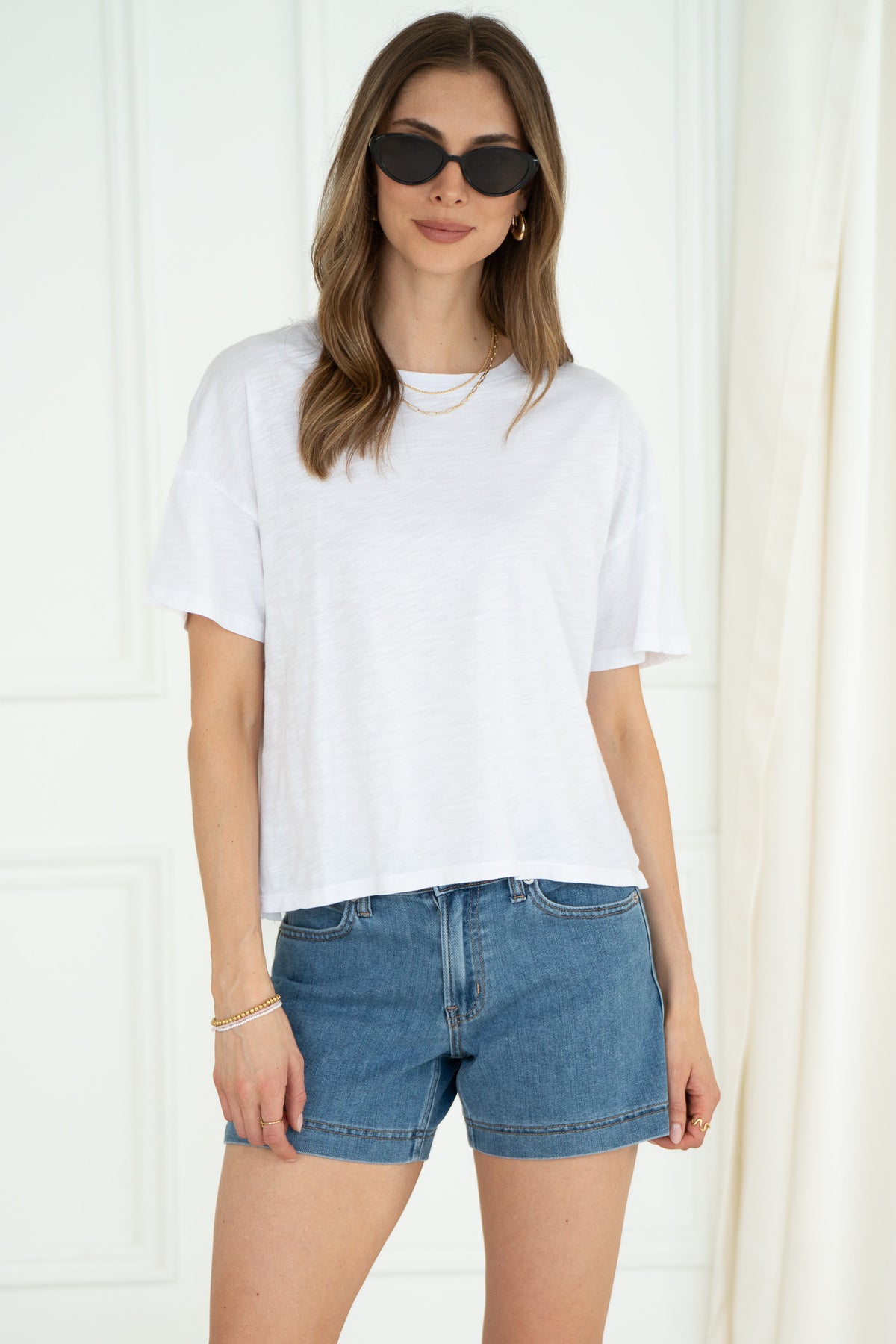 RYDER DROP SHOULDER TEE-WH