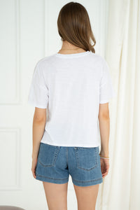 RYDER DROP SHOULDER TEE-WH