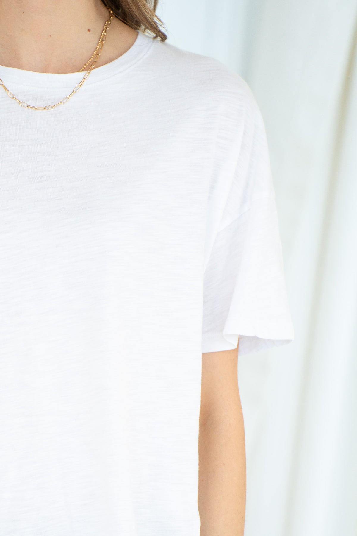 RYDER DROP SHOULDER TEE-WH