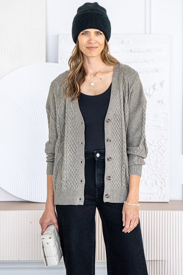 LAINEY CABLE KNIT CARDIGAN