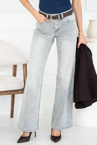 CHERYL WIDE LEG JEANS IN GREY