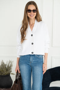 PARADISE COTTON CARDIGAN-WH