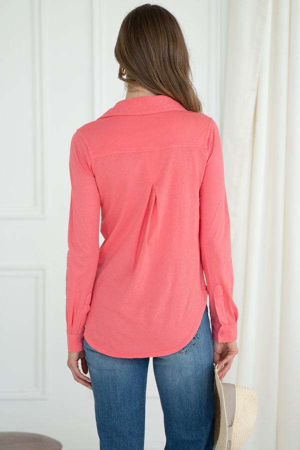 KALI COTTON BUTTON DOWN TOP-PI