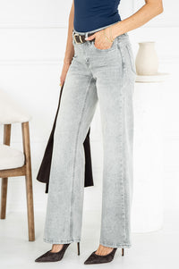 CHERYL WIDE LEG JEANS IN GREY