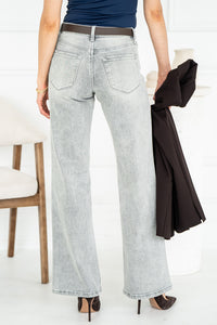 CHERYL WIDE LEG JEANS IN GREY