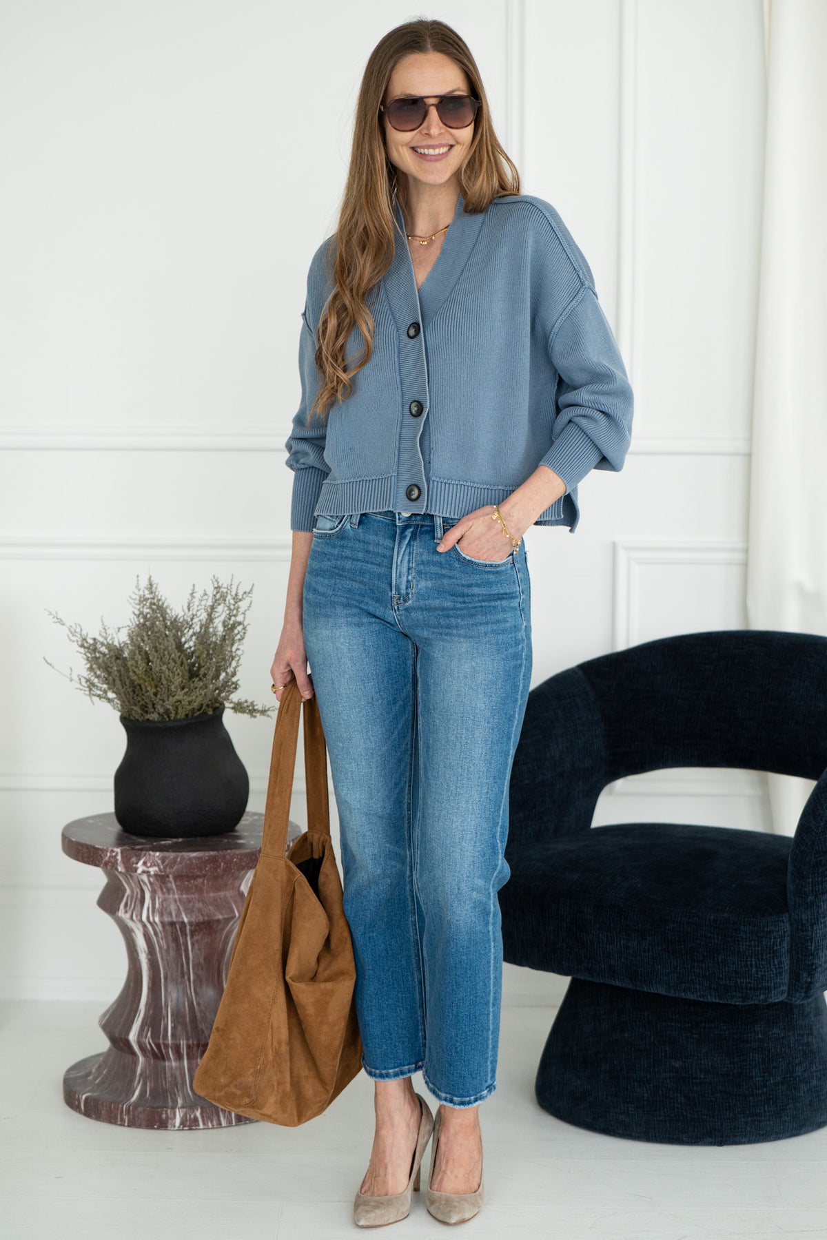 PARADISE COTTON CARDIGAN-BL