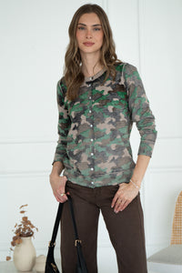 CAMO CARDIGAN