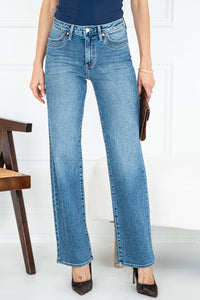 PIPER WIDE LEG JEANS IN MEDIUM BLUE