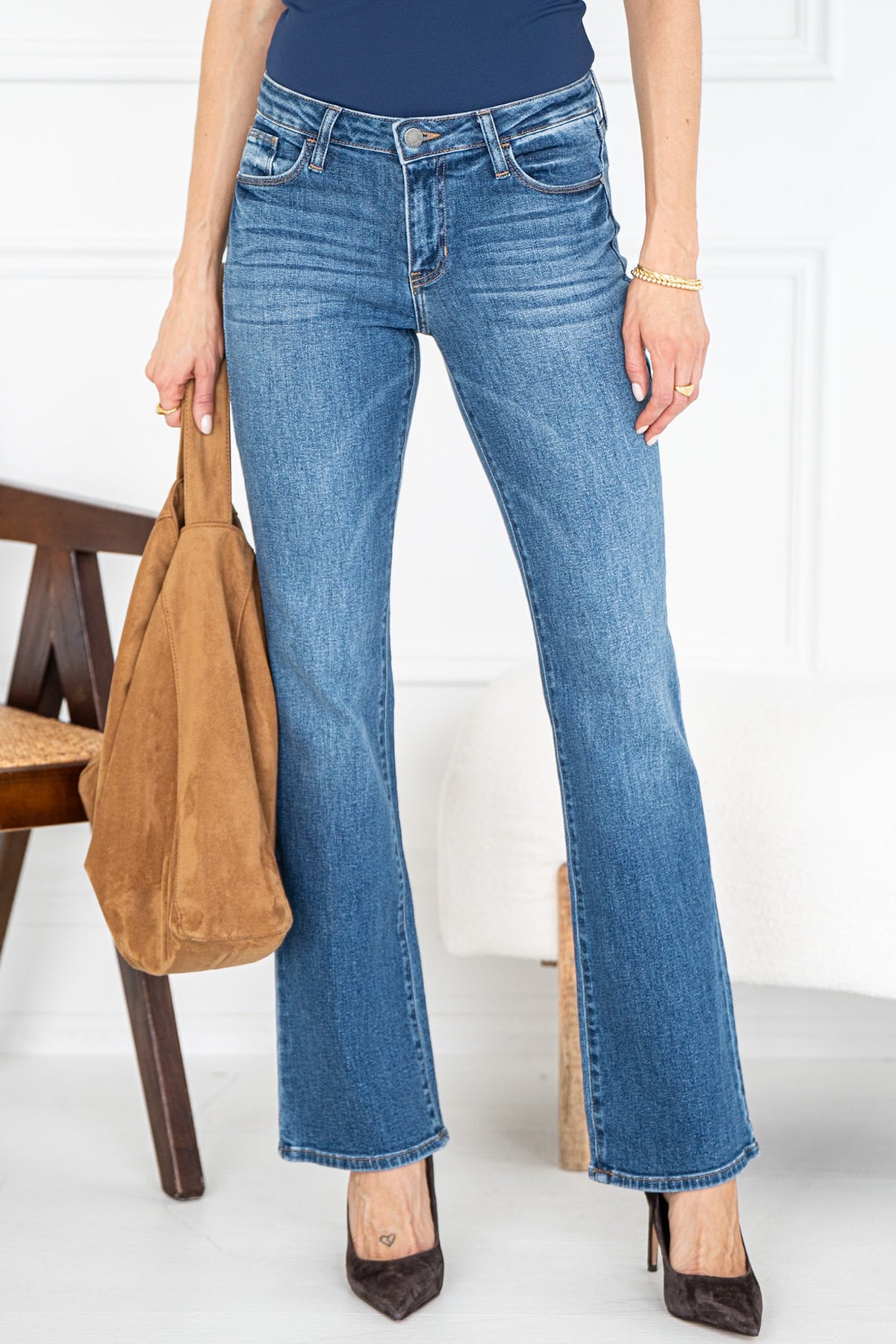 PHOEBE BOOTCUT JEANS IN DARK DENIM