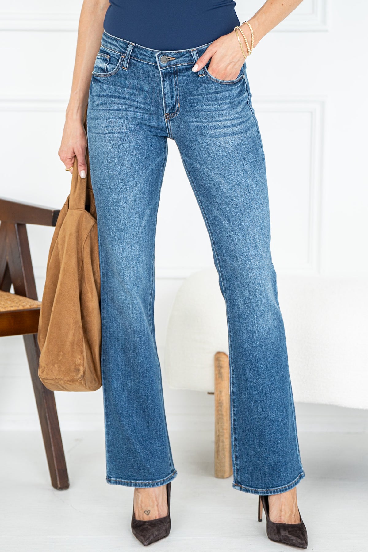 PHOEBE BOOTCUT JEANS IN DARK DENIM