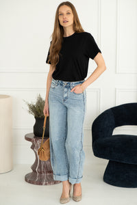 LANDRY COTTON TEE-BK
