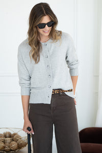 BEAU KNIT CARDIGAN-GY