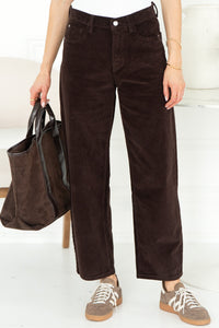 BNA CORDUROY SOFT CURVE JEANS IN AMERICANO