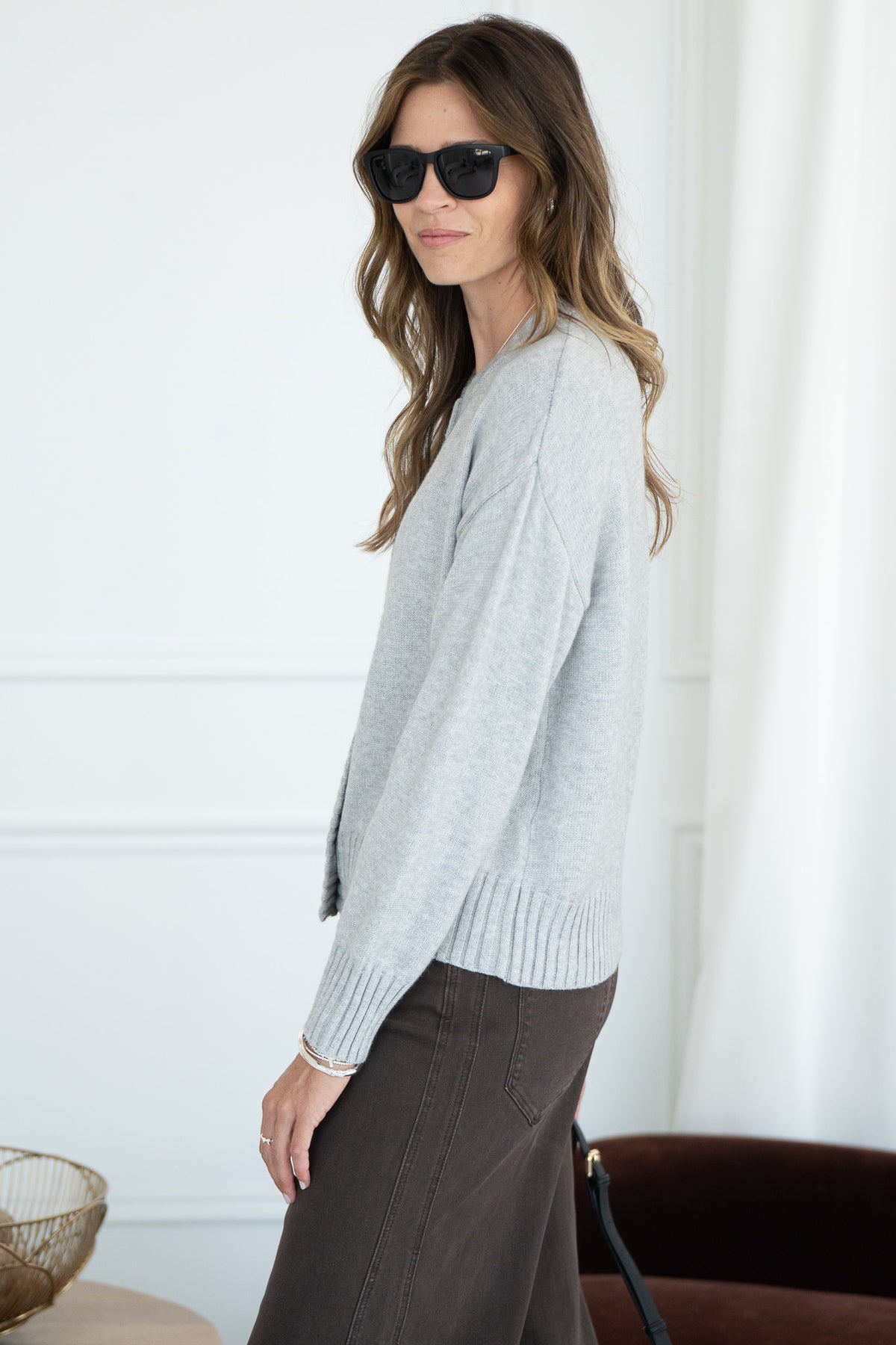 BEAU KNIT CARDIGAN-GY