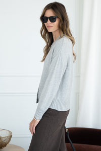 BEAU KNIT CARDIGAN-GY