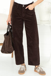 BNA CORDUROY SOFT CURVE JEANS IN AMERICANO