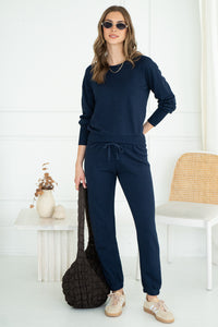 ADLAI COTTON MODAL PULLOVER-BL