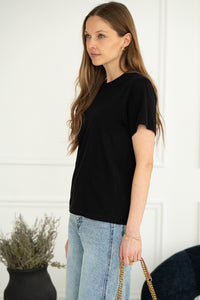 LANDRY COTTON TEE-BK