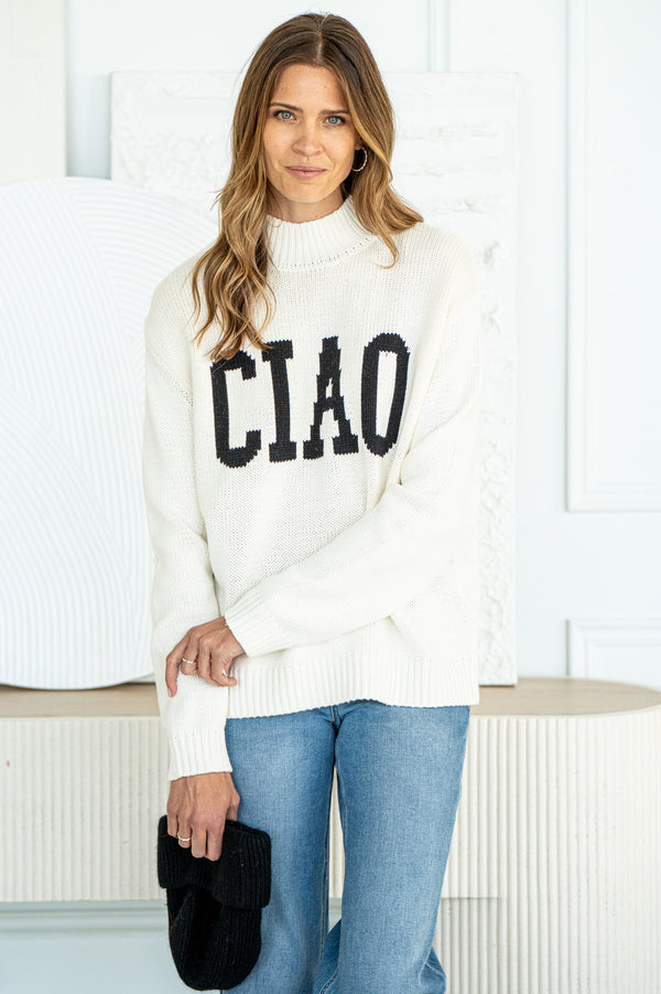 CIAO INTARSIA SWEATER