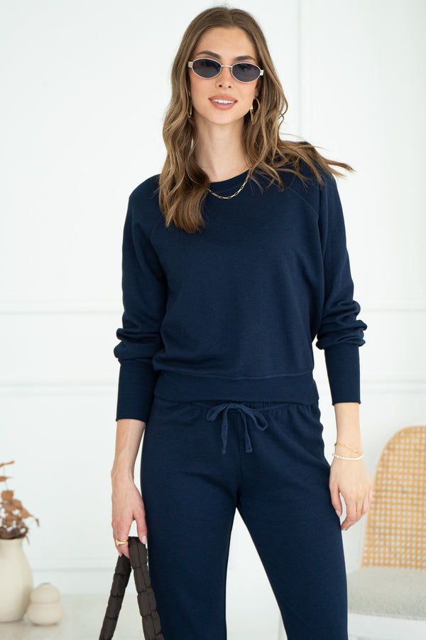ADLAI COTTON MODAL PULLOVER-BL