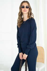ADLAI COTTON MODAL PULLOVER-BL