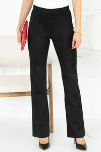 SASHAY SUEDE PANTS IN BLACK