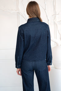 TIA STRETCH DENIM SHIRT-DB