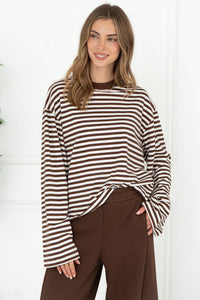 ORSON STRIPE COTTON L/S TOP