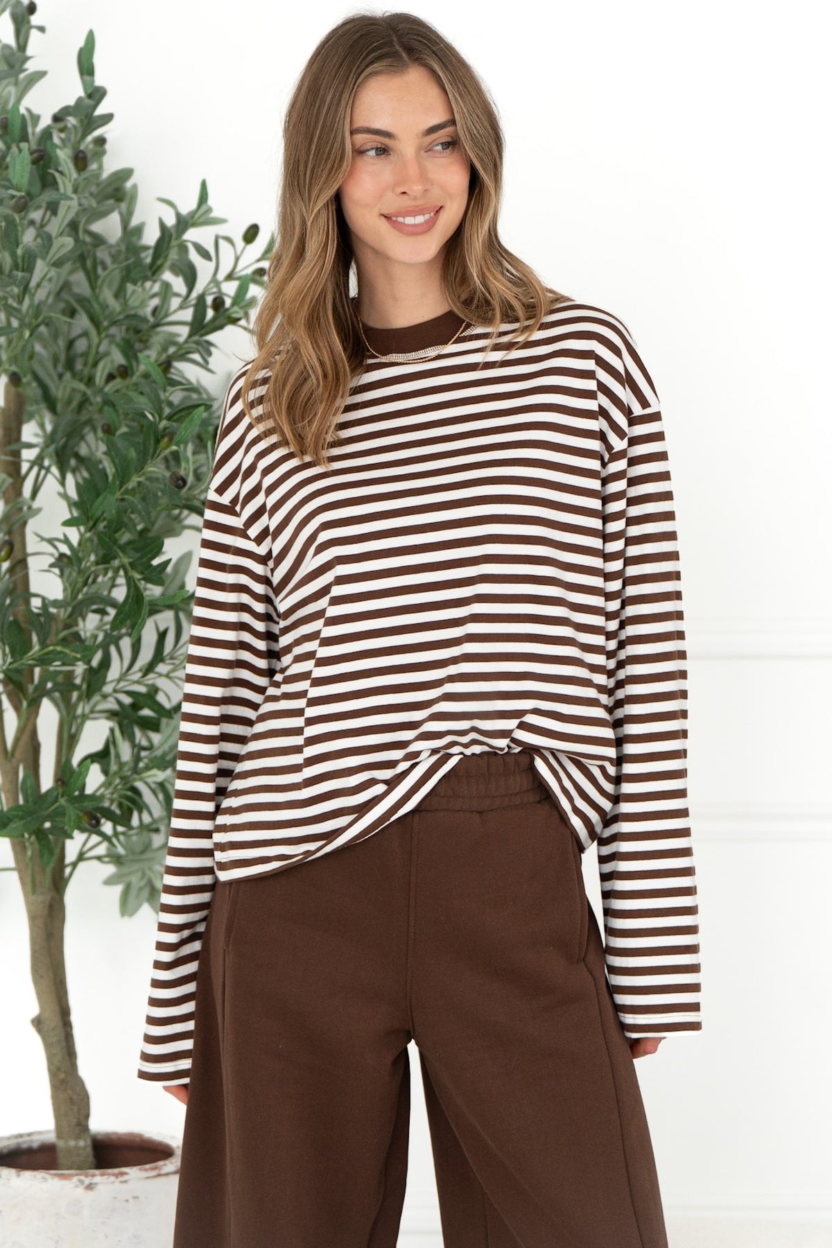 ORSON STRIPE COTTON L/S TOP