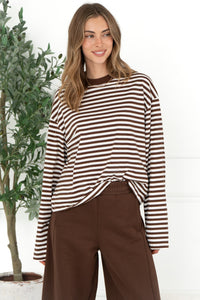 ORSON STRIPE COTTON L/S TOP