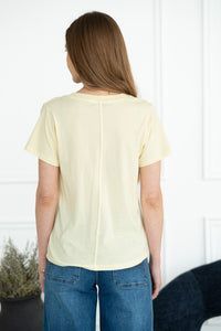 LENNIE V NECK COTTON TEE-YL