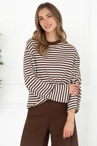 ORSON STRIPE COTTON L/S TOP