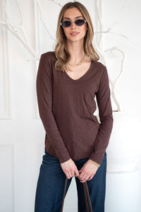 MOONLIGHT COTTON LONG SLEEVE TEE-BR